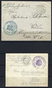B&D: 1916 Poland two (2) WWI censored covers to Vienna - Picture 1 of 2