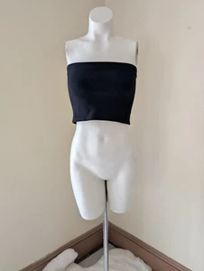 Vintage Knit Whimsigoth Tube Top Womens M Black 90s Gothic Club By No Boundaries - Picture 1 of 8