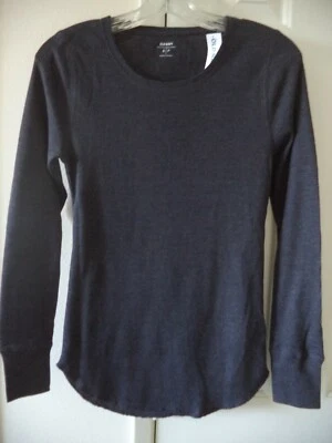 Blusa de malha Waffle térmica Great Basic Old Navy cinza carvão peso Lt 2 4 6 pequena - Imagem 1 de 4