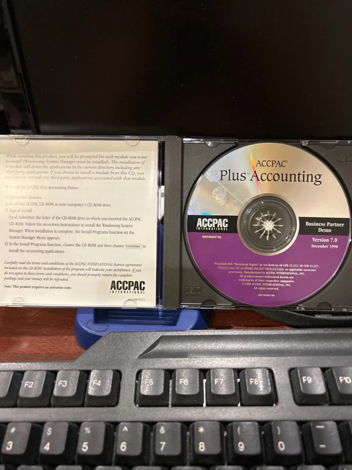 BRAND NEW ACCPAC Plus Accounting Partner Demo Version 7.0. Manuals, Docs, CD - Image 1 of 4