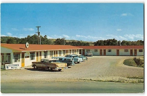 Postal vintage cromada Westerner Motel - Chadron, Nebraska - Roadside NE años 50 - Imagen 1 de 2