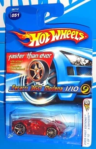 Hot Wheels 2005 First Editions X-Raycers #51 Ferrari 360 Modena Clear Red w FTEs - Picture 1 of 2