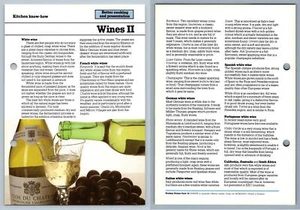 Wines II  - Know-How - Working Woman's 1980s Recipe Card - Picture 1 of 1