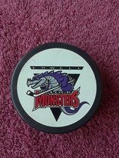 AHL Lowell Lock Monsters Hockey Puck Pre-owned 