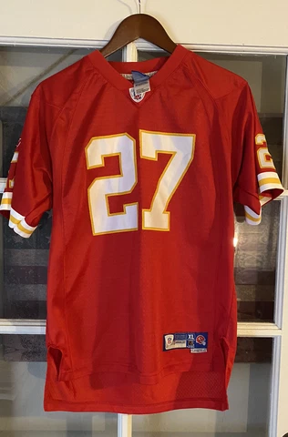 Larry Johnson Kansas City Chiefs Reebok Men's Size XL Vintage Jersey Home Red 27 Cover
