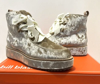 Botas de plataforma Anthropologie BILL BLASS PENNY SUTTON CHUKKA 9 terciopelo champán Foto 1 de 4