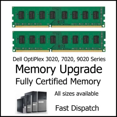 8GB Kit (2 x 4GB) DDR3 Memory Upgrade For Dell OptiPlex 3020 PC3-12800U 1600MHz - Image 1 of 4