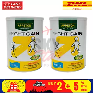 2 x Appeton Weight Gain Pulver Adult Vanille 450g mit Lysin DHL EXPRESS - Bild 1 von 5