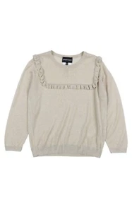 Emporio Armani New Girls Kids Gold Dressy  PULLOVER SWEATER Sz: 12 NWOT - Picture 1 of 3