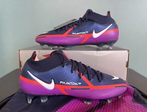 Nike Phantom GT 2 Elite DF FG Navy/Purple Cleats Men's Size 8 (9.5W) CZ9889-415 - Picture 1 of 12