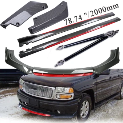 For GMC Sierra 1500 Fiber Front Lip Chin Bumper+Body+Kit Side+Skirt Rear Foto 1 de 4