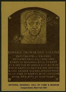 EDDIE COLLINS Athletics/A's-White Sox HALL OF FAME METALLIC CARD ~1 of 1,000~ - Picture 1 of 2