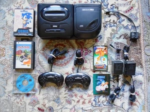 ONE OWNER Sega Genesis w/ Sega CD Expansion Console, 3 games, accessories - Picture 1 of 24