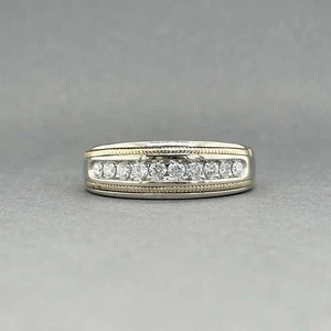 Estate 10K Two Tone Gold 0.43ctw H-I/SI2-I1 Diamond Ring - Picture 1 of 5