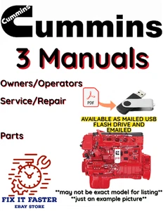 MANUAL DE SERVICIO DE REPARACIÓN DE MANTENIMIENTO CUMMINS ENGINE SERIE B 4BT3.9 PDF ON USB - Imagen 1 de 5