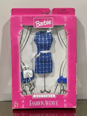 Barbie Fashion Avenue 1998 Boutique Azul Vestido Mochila Cartera Zapatos 20568 NRFB Foto 1 de 4