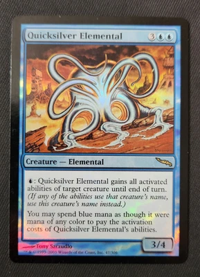 MTG Magic the Gathering [x1] Quicksilver Elemental [x1] FOIL Mirrodin M/NM - Image 1 of 2