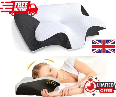 Neck Pillow Slow Butterfly Sleep Memory Rebound Comfortable for Neck Foam UK
