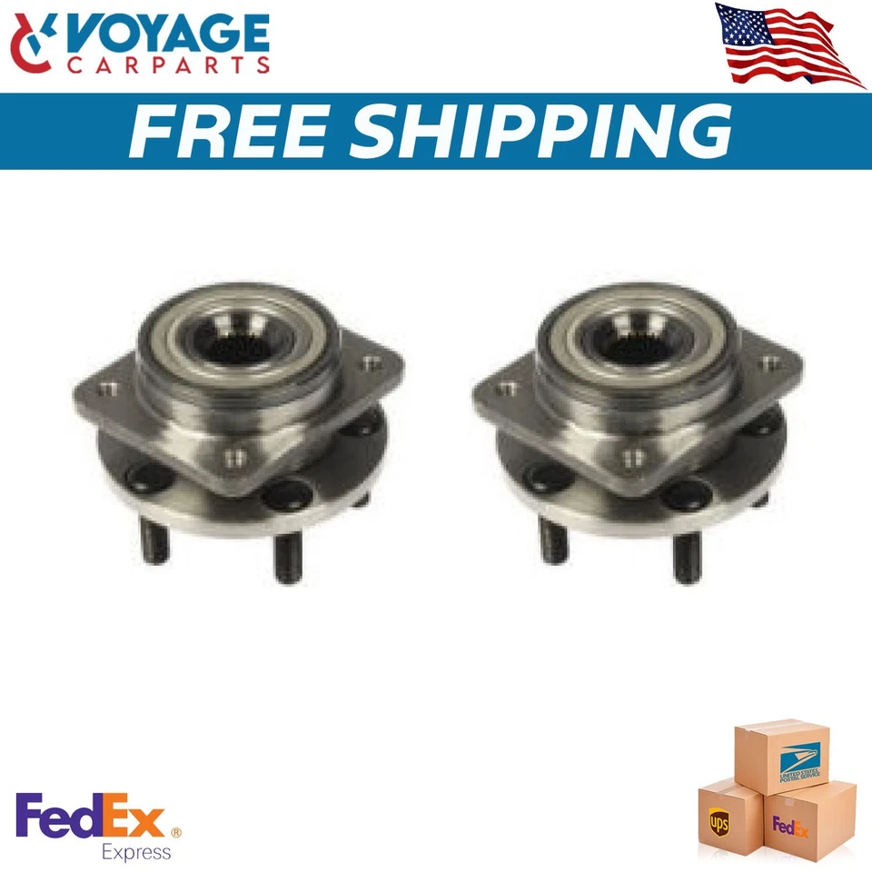 Nuevo juego de buje y cojinete de rueda delantera izquierda y derecha para 91-95 Chrysler Dodge Plymouth Foto 1 de 2