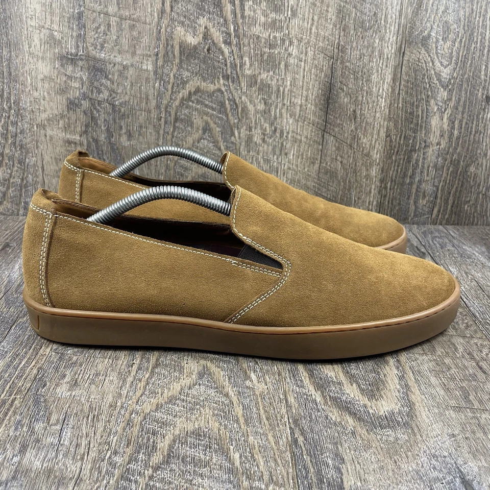 Bruno Magli Bilboa Zapatos Para Hombres 12 M Marrón Coñac Gamuza Estilo de Vida Tenis Preppy Foto 1 de 4