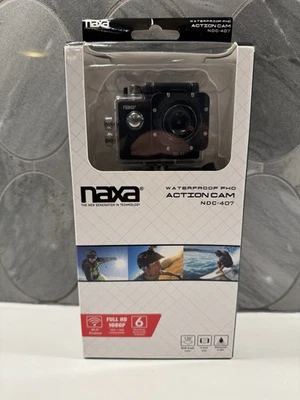 Naxa NDC-407 Waterproof FHD Action Cam 1080p WiFi w/ Accessories – New Sealed - Image 1 of 4