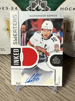 2024-25 Upper Deck SP Game Used Inked Sweaters /35 Aleksander Barkov #IS-AB Auto - Image 1 of 3