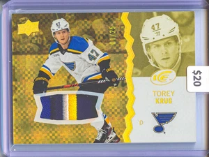 2023-24 UD ICE HOCKEY #32 Torey Krug Jersey Yellow /25 - Picture 1 of 2