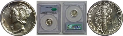 1939 Mercury Dime   PCGS PR-65  CAC - Image 1 of 3