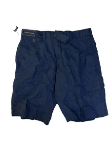 New NWT  Polo Ralph Lauren Shorts Men's 33 Navy  Bradbury Fit 100% Linen - Picture 1 of 8