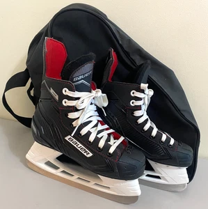 Bauer NS Eishockey Schlittschuhe schwarz/carbon Größe UK 2 mit Tragetasche sehr guter Zustand - Bild 1 von 9