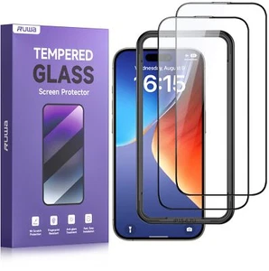 iPhone 15 Pro Max Screen Protector 6.7" 2Pk Tempered Glass HD Clear Anti-Scratch - Picture 1 of 6