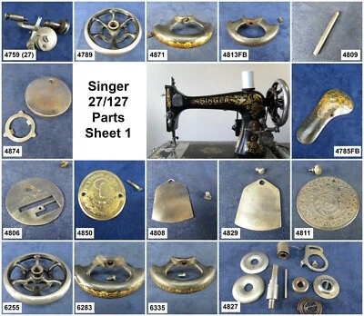 Singer Sewing Machine 27, 127, 28, 128 - Choose Your Parts! Free Ship Over $30 - Image 1 of 4