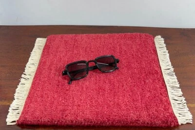 Indien Red Handmade Table Mat Indoor & Outdoor Small Placemat Kitchen Décor Rugs - Image 1 of 4