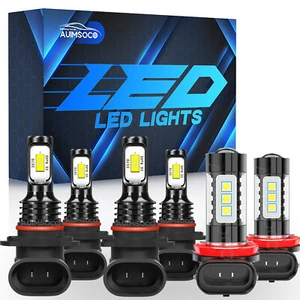 For Mitsubishi Lancer 2008-2017 6x 6K LED Headlight Hi/Lo+Fog Light Bulbs Kit A+ - Bild 1 von 12