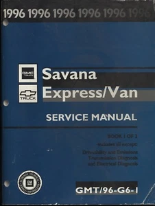 1996 GMC Savana / Chevrolet Express/Van Factory Service Manuals (2 Volume Set) - Picture 1 of 2