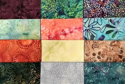 48 PIEZAS BATIK ~ PAQUETE DE ENCANTO CUADRADOS EDREDÓN PRECORTADO DE 5"X5" ~ ENVÍO GRATUITO Foto 1 de 4