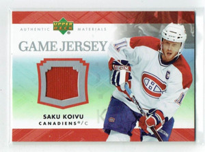 07-07 UD Upper Deck Series One  Saku Koivu  Game Jersey
