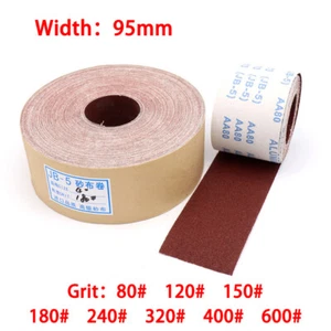 Schleifleinen 95mm Schleifgewebe Schleifpapier Gewebe Rolle Körnung 80 bis 600 - Picture 1 of 4