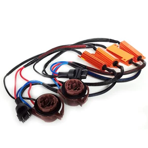LED Resistor Kit 3157 Relay Harness Adapter Anti Flicker Error Decoder Canceller - Picture 1 of 6