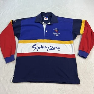 2000 Sydney Olympics Mens Small Canterbury Long Sleeve Rugby Polo Shirt Y2K - Picture 1 of 6