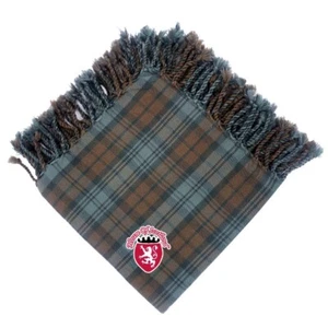 HS Scottish Kilt Fly Plaid Weathered Black Watch Tartan Acrylic Wool 48" X 48" - Picture 1 of 1