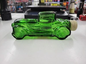Vintage Green Glass Car Bottle Made By Avon - Picture 1 of 10