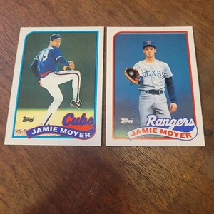Topps Jamie Moyer, 1989 Cubs, 1989T Rangers, KOSTENLOSER VERSAND - Bild 1 von 2