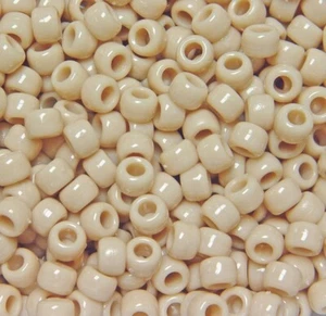 Light Tan 9x6mm Pony Beads USA 500PC Jolly Store Crafts - Picture 1 of 1