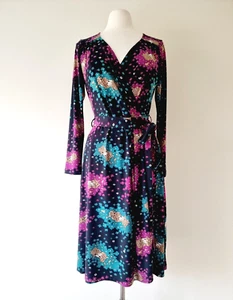 LEONA EDMISTON Ruby Long Sleeve Stretchy Faux Wrap Dress SIZE 2 Au 12 leopard - Picture 1 of 6
