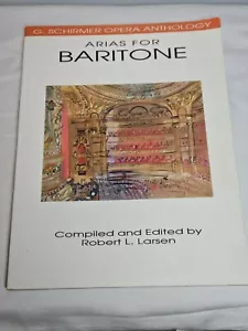 Arias for Baritone, G. Schirmer Opera Anthology, 1991 Paperback - Picture 1 of 7