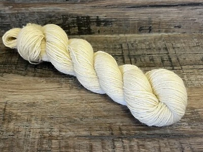 Pure Kent Romney 100% Wool Hank Skein 100g Natural Undyed Colour, Sport Weight