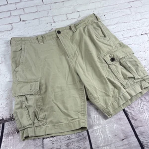American Eagle Shorts Mens 38 Cargo Pocket Outdoor Hiking 10" Inseam AEO Beige - Picture 1 of 11
