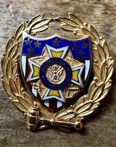 10kt Yellow Gold Vintage Ladies Auxiliary VFW Lapel Pin - Picture 1 of 3