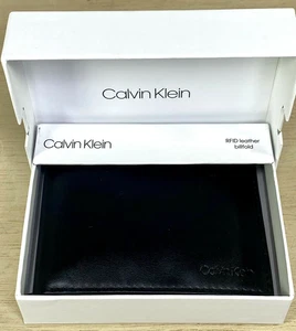 Calvin Klein Geldbörse Schwarz RFID Leder Billfold Glatt CK - Bild 1 von 8